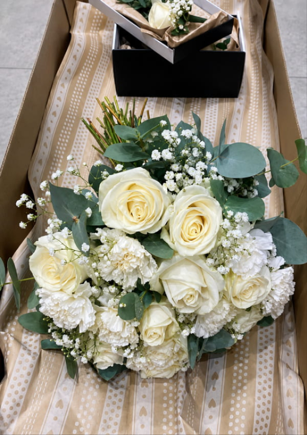 Bridal bouquet created by Moody Cows Florist Carluke