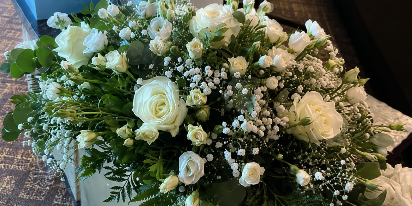 Wedding flowers created by Moody Cows Florist Carluke